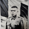 El Dictator Mbappé™ | Tableau Parodique Noir & Blanc sur Toile 30×40 cm