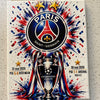 Tableau PSG – Double Champion d’Europe 2025 & 2026 – 24x30 cm