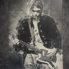 Affiche rock noir et blanc – Guitariste électrique vintage – Toile murale 30x40 cm - DesignRomArt
