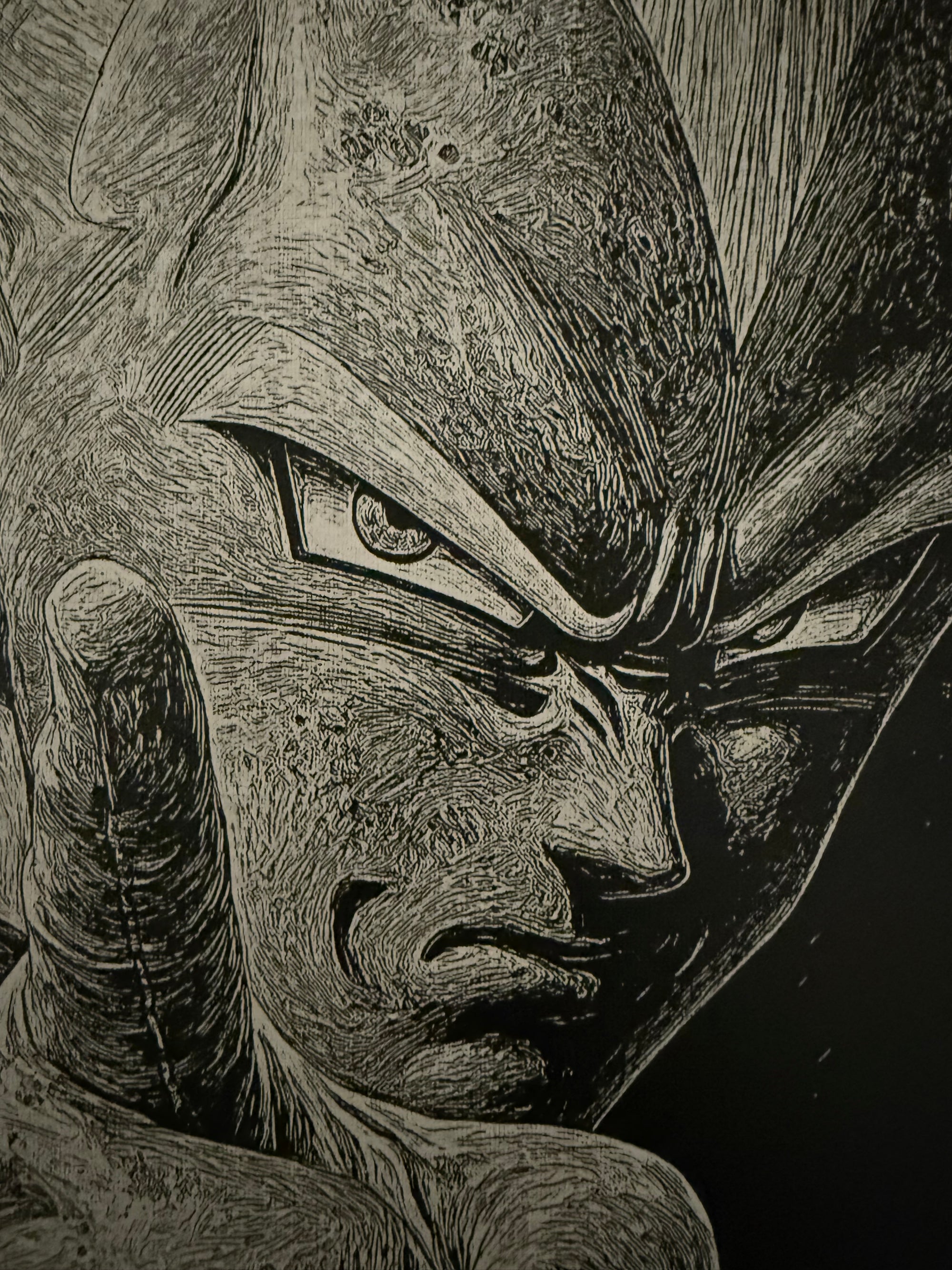 Art mural combat dominant sombre