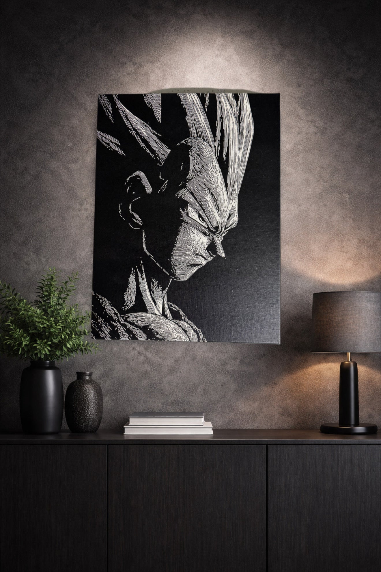 Décoration murale guerrier puissance épique sombre