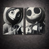 Diptyque gothique noir et blanc – Duo iconique – Lot de 2 toiles murales 30x40 cm - DesignRomArt