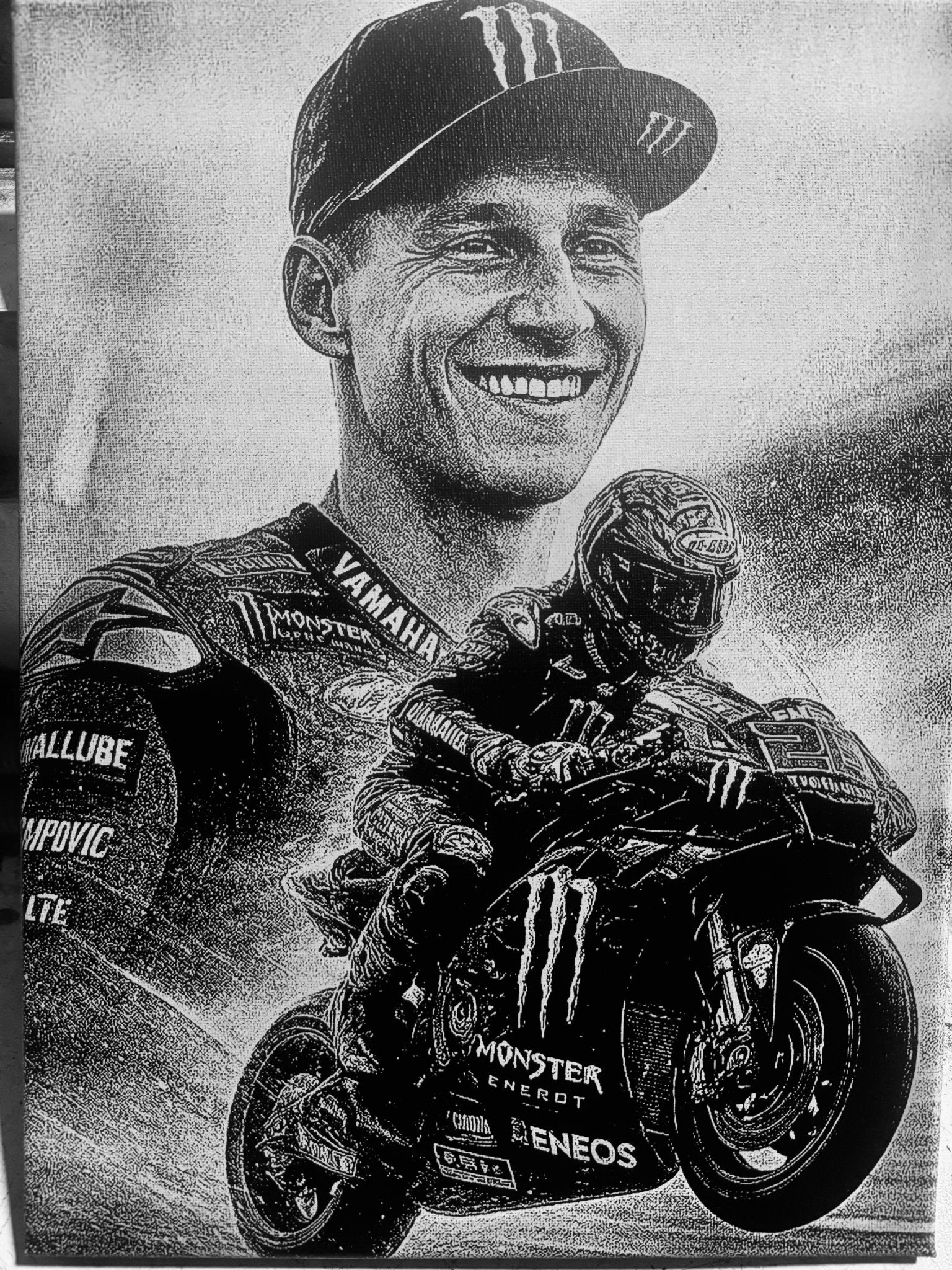 Fabio Quartararo MotoGP Wall Art Canvas Yamaha Racing Poster Room Decor - DesignRomArt