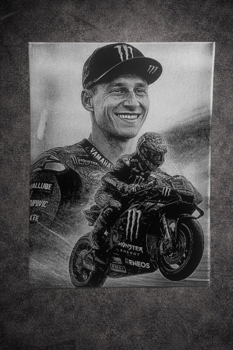 Fabio Quartararo MotoGP Wall Art Canvas Yamaha Racing Poster Room Decor - DesignRomArt