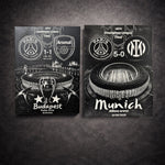 Lot de 2 Toiles PSG Champions League 2025 & 2026 - Édition Double Victoire Historique - 30x40 cm (Copie) - DesignRomArt