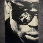 Portrait rappeur noir et blanc – Tableau mural style urbain – Toile 30x40 cm - DesignRomArt
