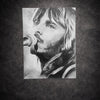 Portrait Renaud – Tableau chanson française noir et blanc 30x40 cm - DesignRomArt