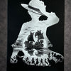 Tableau capitaine aventurier et équipage en mer épique décoration murale 30x40 cm - DesignRomArt