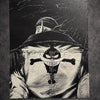 Tableau capitaine pirate dos symbole équipage décoration murale manga noir et blanc 30x40 cm - DesignRomArt