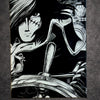 Tableau capitaine pirate spatial rétro science - fiction noir et blanc décoration murale 30x40 cm - DesignRomArt