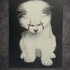 Tableau chat blanc regard dramatique noir et blanc contraste artistique décoration murale 30x40 cm - DesignRomArt