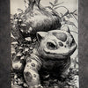 Tableau creature nature style anime noir blanc decoration murale gaming 30x40 cm - DesignRomArt