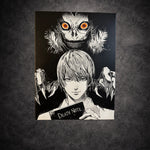 Tableau démon mystique et personnage sombre noir et blanc