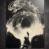 Tableau dragon cosmique en constellation céleste – scène épique fantastique – décoration murale 30x40 cm - DesignRomArt