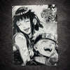 Tableau duo de guerriers souriants en pleine complicité – style épique noir et blanc – décoration murale 30x40 cm - DesignRomArt