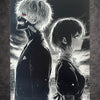 Tableau duo sombre noir et blanc – Art mural manga – Toile 30x40 cm - DesignRomArt