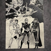 Tableau équipe héros spatiaux rétro univers science - fiction noir et blanc décoration murale 30x40 cm - DesignRomArt