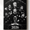 Tableau Football Français 2026 – Toile Décorative Noir & Blanc 30 × 40 cm - DesignRomArt