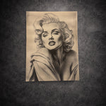 Tableau glamour en noir et blanc – icône hollywoodienne, toile murale 30x40 cm