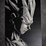 Tableau guerrier au profil intense puissance sombre cinématographique décoration murale 30x40 cm - DesignRomArt