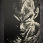 Tableau guerrier au regard féroce puissant sombre cinématographique décoration murale 30x40 cm - DesignRomArt