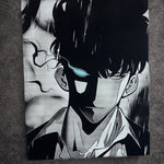 Tableau guerrier au regard lumineux sombre cinématographique décoration murale 30x40 cm - DesignRomArt