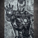 Tableau guerrier technologique futuriste en armure – décoration murale 30x40 cm - DesignRomArt