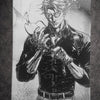 Tableau homme tacticien en préparation de combat noir et blanc – décoration murale moderne 30x40 cm - DesignRomArt