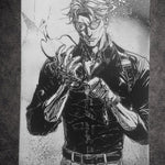 Tableau homme tacticien en préparation de combat noir et blanc – décoration murale moderne 30x40 cm - DesignRomArt