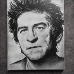 Tableau Hubert - Félix Thiéfaine – Portrait rock français noir et blanc 30x40 cm - DesignRomArt