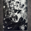 Tableau Icône du Football International - Toile Murale Noir et Blanc 30x40 cm - DesignRomArt