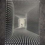 Tableau illusion d’optique en noir et blanc – Art mural hypnotique 30x40 cm - DesignRomArt