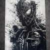 Tableau justicier masqué noir et blanc – Art mural urbain – Toile 30x40 cm - DesignRomArt