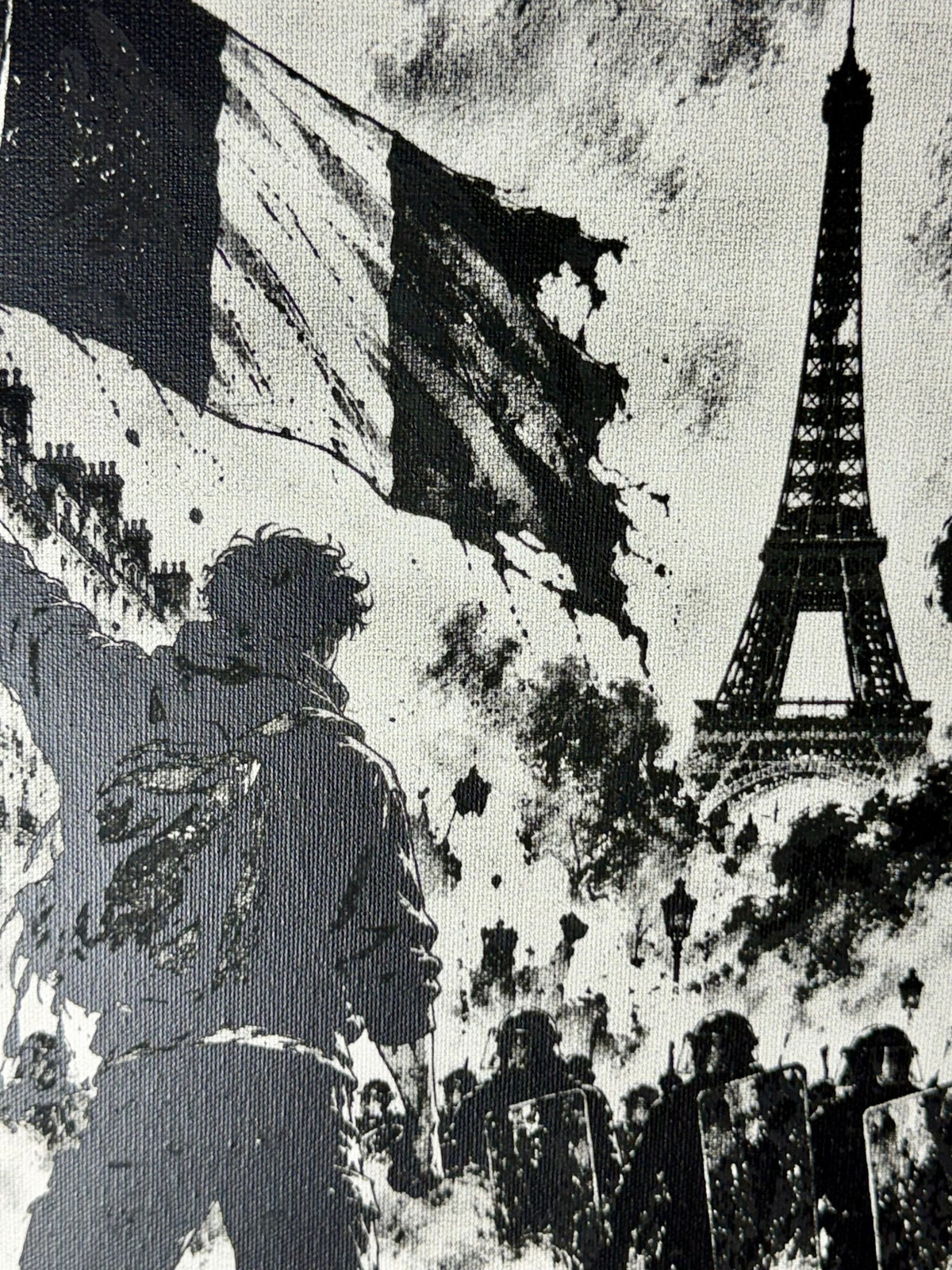 Tableau La France face à elle même en toile 30x40cm - DesignRomArt