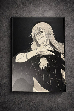 Tableau Mahito manga noir blanc decoration murale anime 30x40 cm