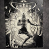 Tableau maître spirituel énergie mystique univers manga noir et blanc décoration murale 30x40 cm - DesignRomArt