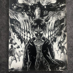 Tableau manga noir et blanc – Destin écrasant – Toile 30x40 cm - DesignRomArt