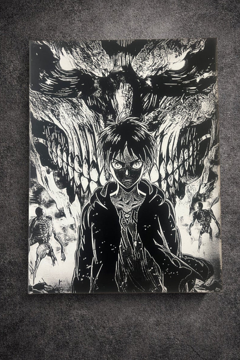 Tableau manga noir et blanc – Destin écrasant – Toile 30x40 cm - DesignRomArt