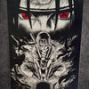 Tableau manga noir et blanc –Ninja solitaire aux yeux rouges – Toile murale 30x40 cm - DesignRomArt