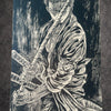 Tableau manga noir et blanc – pirate aux trois sabres – Toile murale 30x40 cm - DesignRomArt