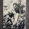 Tableau manga rétro noir et blanc – Robot géant et pilote – Toile murale 30x40 cm - DesignRomArt