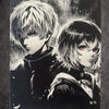 Tableau manga sombre noir et blanc – Personnage style anime – Décoration murale 30x40 cm - DesignRomArt