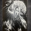 Tableau masque horreur noir blanc decoration murale film culte 30x40 cm - DesignRomArt