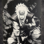 Tableau ninja légendaire en posture de combat noir et blanc – décoration murale 30x40 cm - DesignRomArt