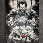 Tableau pacte obscur – Art manga noir et blanc à contraste intense – Toile 30x40 cm - DesignRomArt