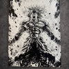 Tableau puissance déchaînée – Art manga noir et blanc explosif – Toile 30x40 cm - DesignRomArt