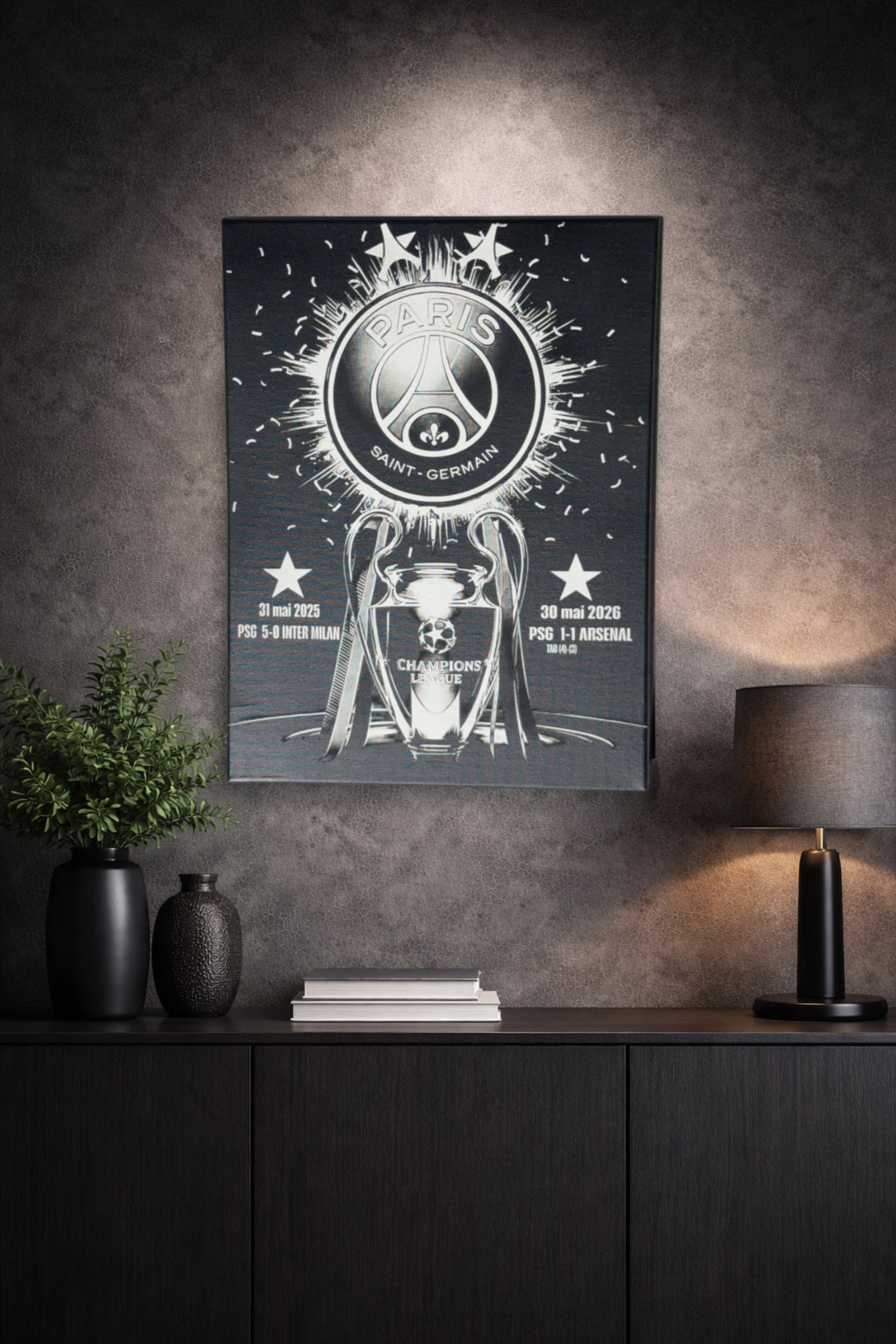 Tableau rap citation noir blanc style street art decoration murale 30x40 cm - DesignRomArt