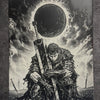 Tableau survivant face au destin – Art manga noir et blanc sombre – Toile 30x40 cm - DesignRomArt