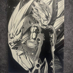 Tableau volonté absolue – Art manga noir et blanc maîtrisé – Toile 30x40 cm - DesignRomArt